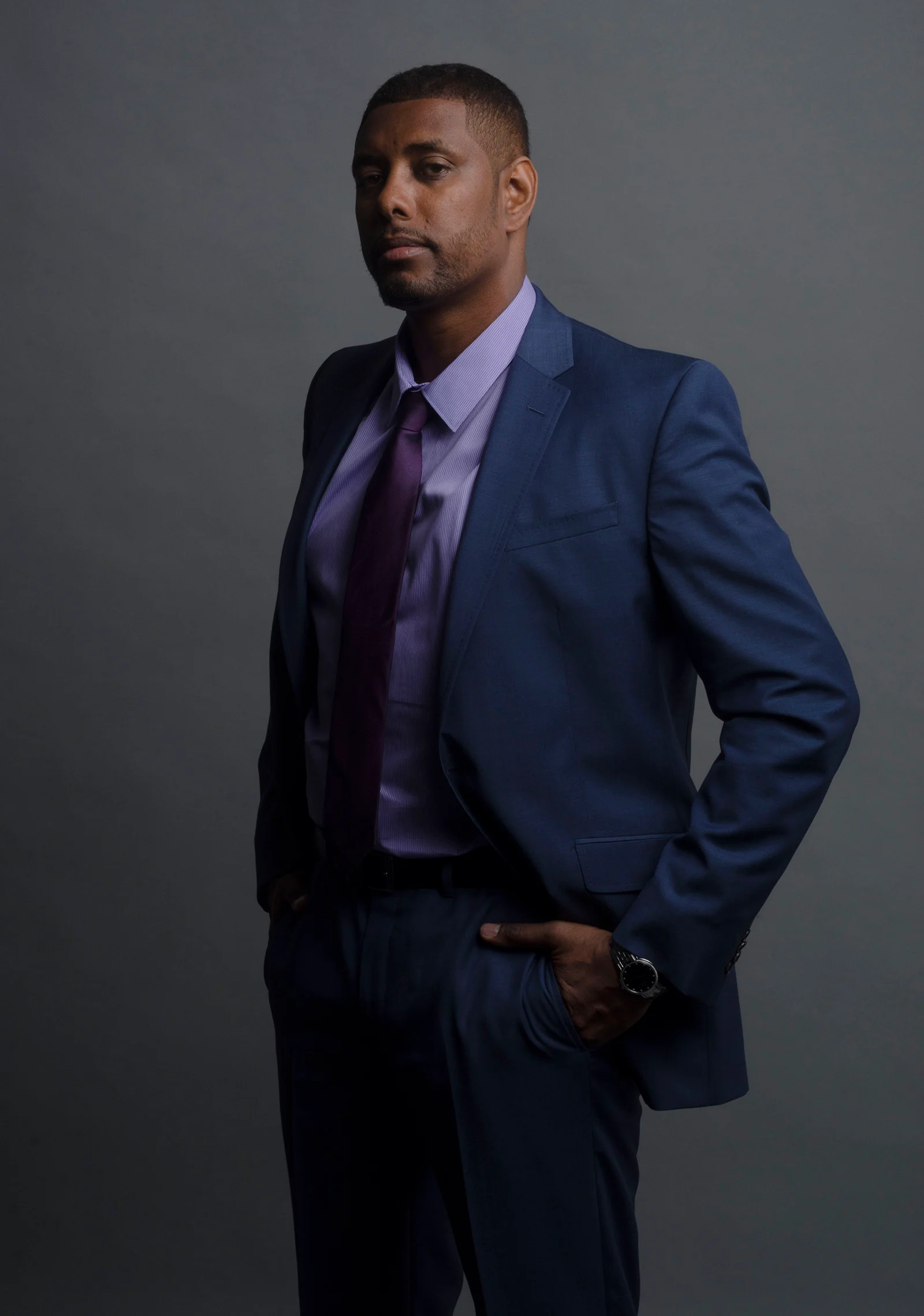 Garland Shields in a blue suit